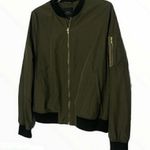 ZARA Green Bomber Jacket Photo 5