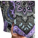 Denim & Co. Printed Split Y Neck Tunic with Flared Sleeves‎ S Gray Photo 4