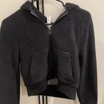 American Apparel  fur teddy crop hoodie jacket large Photo 0
