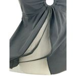 Amoressa Tankini Swim Top Sheer Front Panel Circle Detail Size Medium Black Photo 8