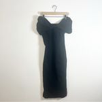 Anthropologie Maeve Off-The-Shoulder Twist Midi Dress Black Small Photo 4