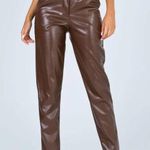 Princess Polly NWT LOVE CLUB BROWN Leather Pants Size 2 Photo 0