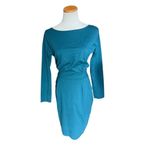 PRETTYGARDEN NWT Womens  Teal Long Sleeve Chic Tie Back Weekender Dress - Sz M Photo 1