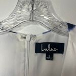 Lulus NWT  White Blue Floral Print Deep V-Neck Sleeveless A-Line Dress Size Small Photo 12