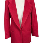 L.L.Bean womens red wool cashmere blazer 10R vintage made in USA Photo 0