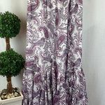 Ann Taylor Paisley Print White & Pink A Line Maxi Full Length Skirt S Photo 1