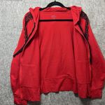 Soho  Street New York Company Hoodie‎ Womens Medium Red Full Zip Lace Accent Photo 2