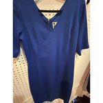 Julian Taylor Julian Taylor Blue Sheath Dress Womens Size 14 V Neck Career Work Photo 3