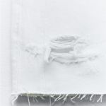 ZARA RIPPED TRF DENIM Jean MINI SKIRT White Size S NEW Photo 13