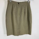 Vintage Pencil Skirt Tan Black Mini Herringbone Sz Small Photo 1