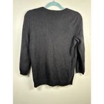 Talbots Women 100% Cashmere Sweater Crewneck Size Medium Black Preppy Holiday Photo 2