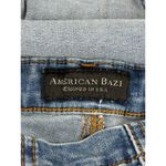 American Bazi Distressed Overalls Denim Bib Womens Size M Jumpsuit Blue Jean Photo 2