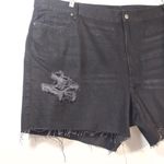 Old Navy  High-Waisted Slouchy Straight Ripped Cut-Off Black Jean Shorts Size 26 Photo 3