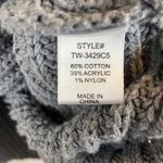 Zenana Outfitters Oversized Slouchy Gray Reverse Stitch Dolman Sleeve Turtleneck Photo 11