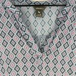 Eddie Bauer Blue Geometric Patterned Sleeveless Split Neck Top Size M Photo 2