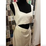 Cutout Sleeveless Midi Dress White Size M Photo 2