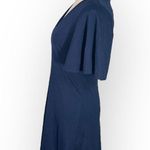 Amanda Uprichard Boca Mini Dress Women's Small Navy Blue Empire Waist RTR Photo 3