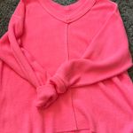 Aerie Pink V-Neck Sweater Photo 0