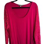 Kate & Mallory Women's Pink Tunic Top Lace Long Sleeve Blouse Size 2X Photo 1