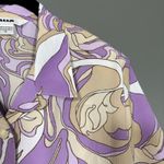 Alia Purple Swirl Funky Hawaiian Button Up Shirt Photo 1