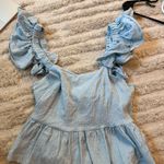 Francesca's  LIGHT BLUE BABYDOLL TOP Photo 0