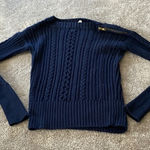 J.Crew  Navy Blue Cable Knit Sweater SIZE XS Photo 0