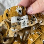 Bleuh Ciel  Off the shoulder floral crop top yellow bell sleeve size M boho Photo 3