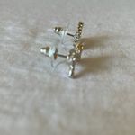 Kate Spade : “Skinny Mini” Pave Bow Stud Earrings- Silver Tone Photo 10