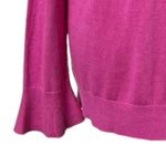Talbots Sweater Ruffle Flared Sleeve Scoop Neck Hot Pink Women’s Size Large Photo 10