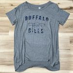 NFL  Team Apparel Grey Blue Buffalo Bills Tee Shirt Women’s Medium Photo 0