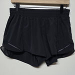 Lululemon  Shorts Women's 10 Hotty Hot II LR Lined Running Long 4" Black LW7ARLT Photo 0