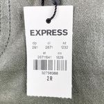 EXPRESS NEW Straight Ankle High Rise Faux Leather Pants Olive Green Size 2 Photo 8