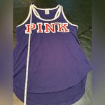 PINK - Victoria's Secret  Ted, White & Blue Sleeveless Relaxed Tank Top size M Photo 8