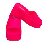 Olivia Miller Uproar Wedge Sandals Slip on Open Toe Platform Slides Pink Sz 7 Photo 2