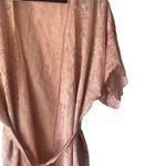 Lucie Ann II Vintage Large Baby Pink Satin Lace Floral Robe & Night Gown Set Photo 12
