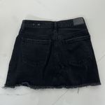 American Eagle High Waist Festival Black Denim Raw Hem Skirt Womens Sz 0 Photo 4
