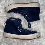 Superga Anthropologie  Blue Velvet High Top Sneakers Photo 2