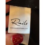 Rails Top Women Medium Black Strapless Gold Button Front Lulu Party Cocktail Photo 6