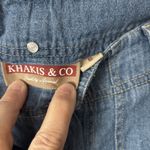 Vintage Y2K Khakis & Co ‎ Size 10 Wide Leg Blue Denim Shorts Bermuda Photo 3