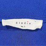 Elodie Anthropologie Blue Ruffle Sleeve Blouse Women’s Large Photo 1