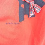 Hanes VTG 80s Women T-Shirt Size XL Red Dog Print Scottish Terrier Holiday Retro Photo 5
