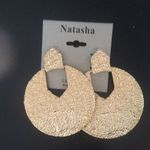 New Natasha Unusual Gold Solid Hoops Photo 0