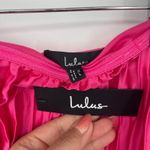 Lulus  Strapless Pleated Maxi Dress Hot Pink XL Photo 3