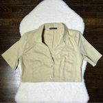 SheIn Sollinarry Khaki Short Sleeve Cropped Blazer Photo 0