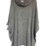 Caslon Women's Gray Cowl Neck Poncho Cape Pullover Sweater Plus Size 0X/1X Photo 0