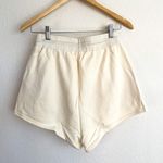 For Love & Lemons Cream Yellow Morgan Sweat Shorts Photo 1