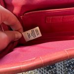 Banana Republic Coral Crocodile Embossed Leather Clutch Photo 7