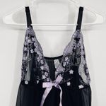 Womens Babydoll 2X Lingerie Sexy Black Purple Embroidery Nightie Fairy Whimsical Size XXL Photo 1