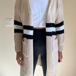 Goodnight Macaroon ‘Estrella' Stripe Colorblock Cardigan in Cream White Photo 10