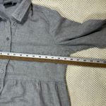 Gap Tiered Mini Shirt Dress Long Sleeve Button Down Casual Gray S Petite Photo 6